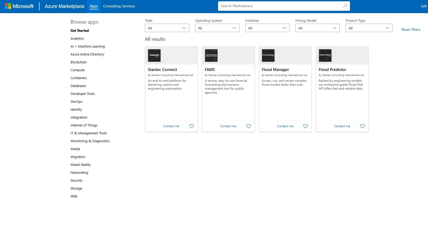 Stantec Azure Marketplace