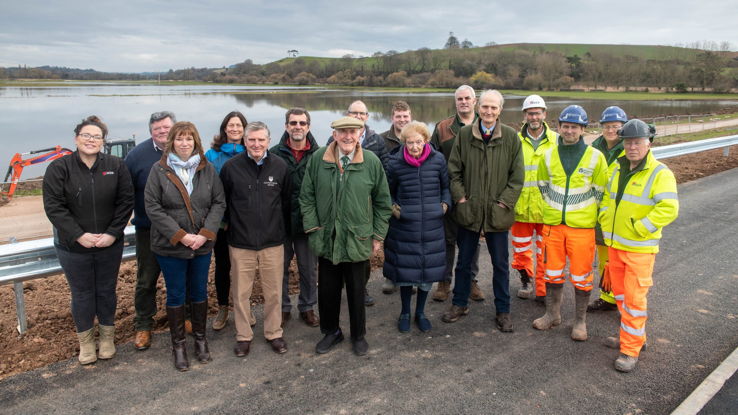 Opening of new flood free road to South Farm, Budleigh Salterton.