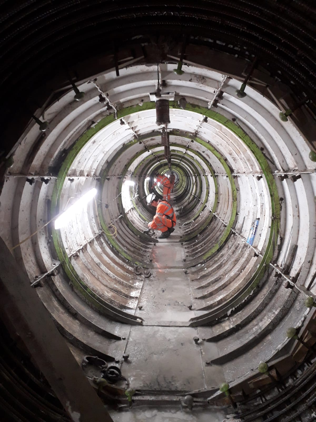 Reinforcement, similar to that Barhale will complete at the Thames Lee Tunnel, being carried out at the QEII Reservoir. 