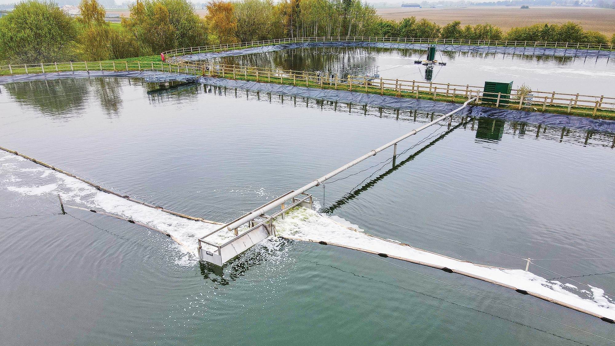 The recently refurbished and expanded Scottish Water Aero-Fac® WwTP at Errol has successfully operated for 22 years and is now equipped for another 20+ years of low carbon footprint operations. 100% total on-site treatment including energy-free disinfection is accomplished with renewable energy windpowered aeration for the base loading, but also includes unique automatic loading-activated, no maintenance, low energy diffused air for peak load handling.