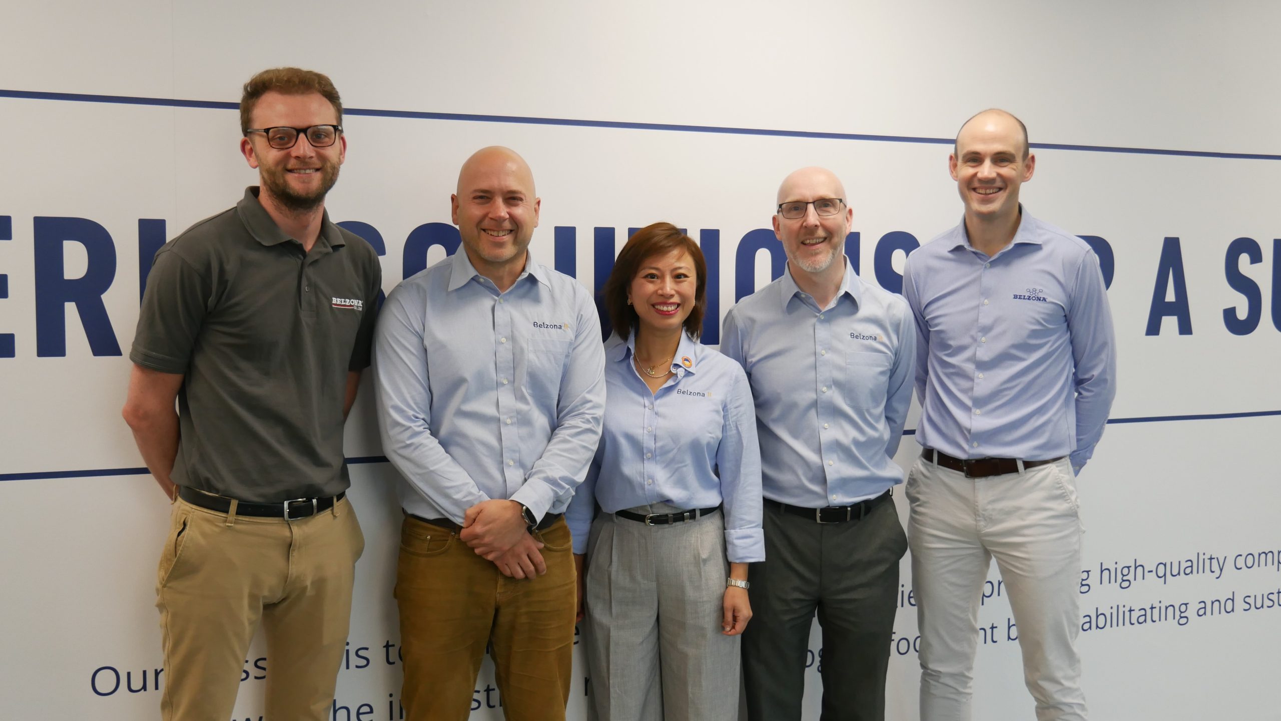 Belzona Polymerics Ltd. Board of Directors: (from left to right) Philip Robinson, Neil Robinson, Charli Walton, Jevon Pugh and Jeremie Maillard 