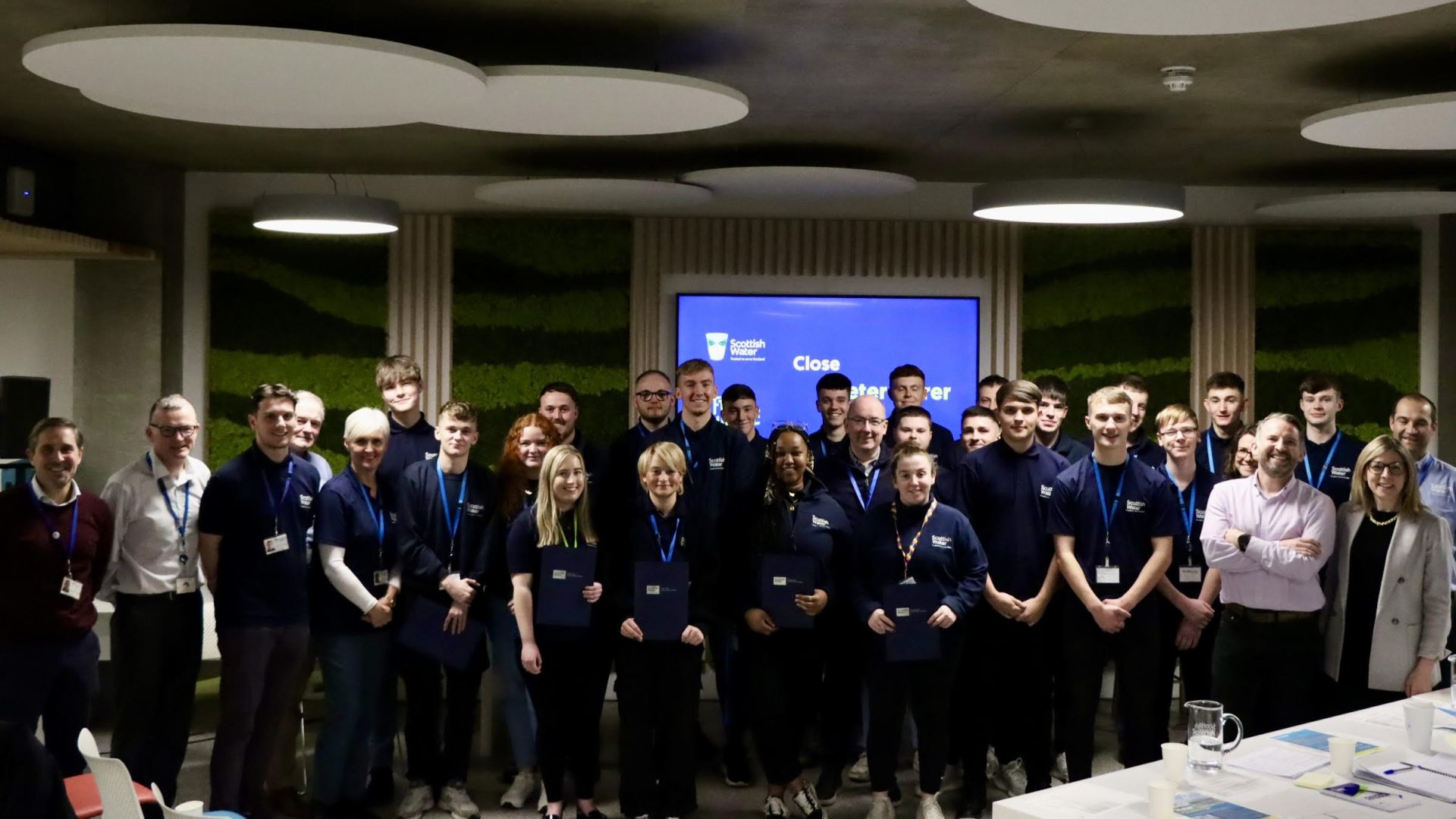 The Scottish Water apprentices taking part in the Powering Futures Challenge Programme.