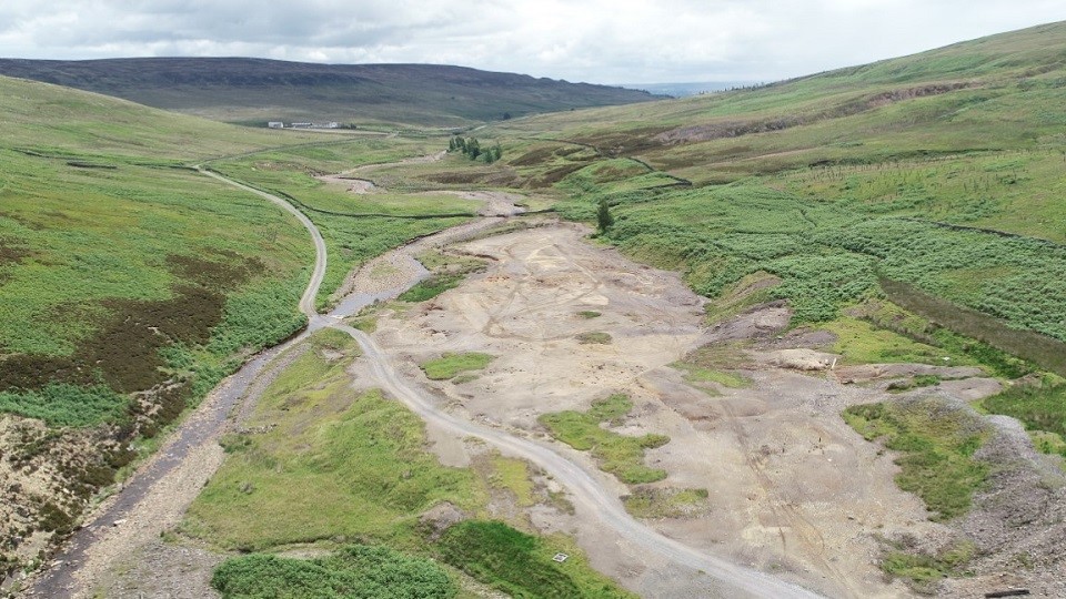 The mine wastes at Great Eggleshope. Credit: North Pennines National Landscape.