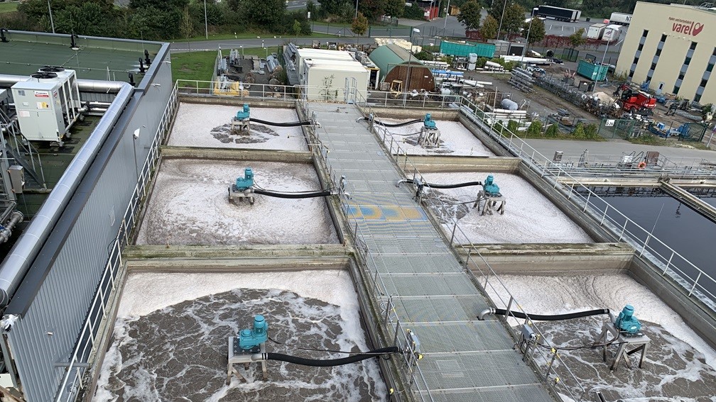 HYPERCLASSIC®-Mixing and Aeration Systems in operation at the Varel paper mill’s wastewater treatment plant