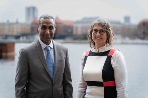 Jacobs Chief Executive Officer Bob Pragada and Jacobs Director of Life Sciences Operations, Denmark, Lene Bjerregaard