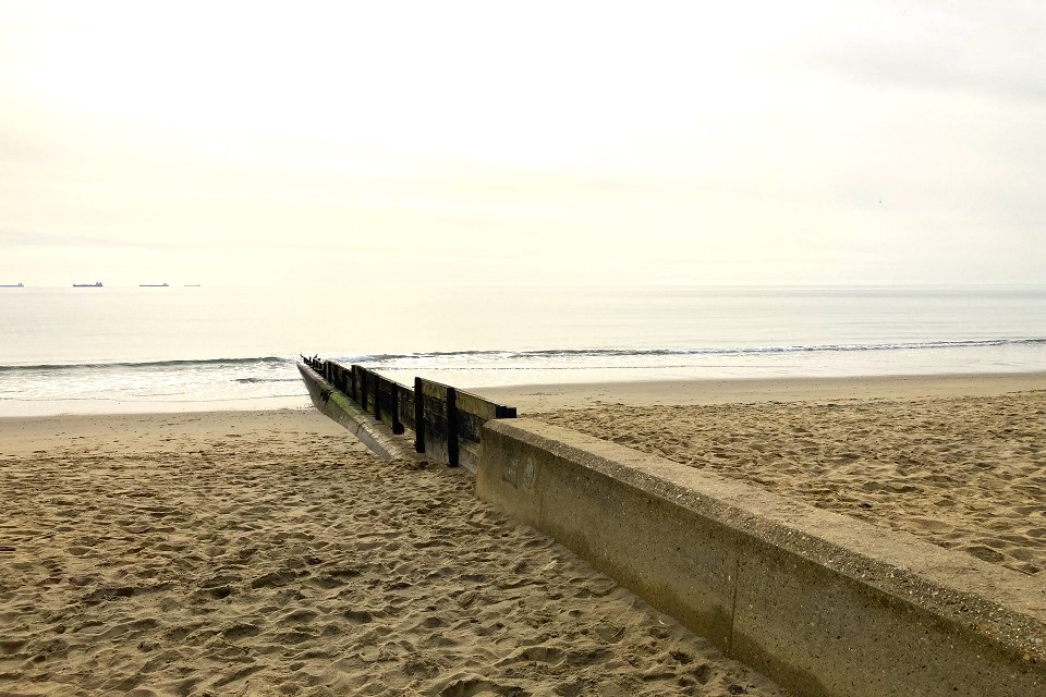 Shanklin beach and groynes, Isle of Wight