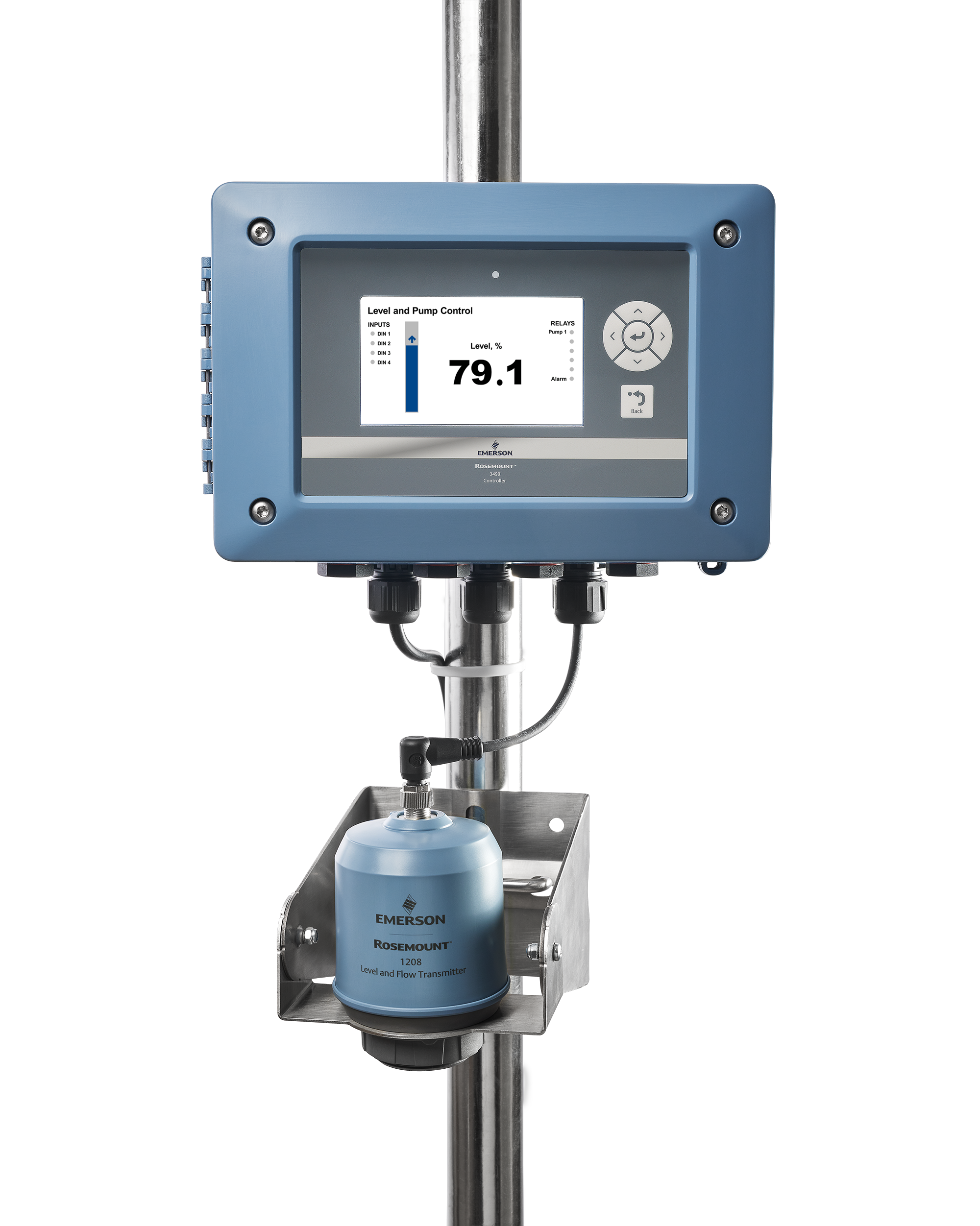 The Rosemount 1208C Level and Flow Transmitter and Rosemount 3490 Controller for level and volume flow measurement in water, wastewater and process utility applications.