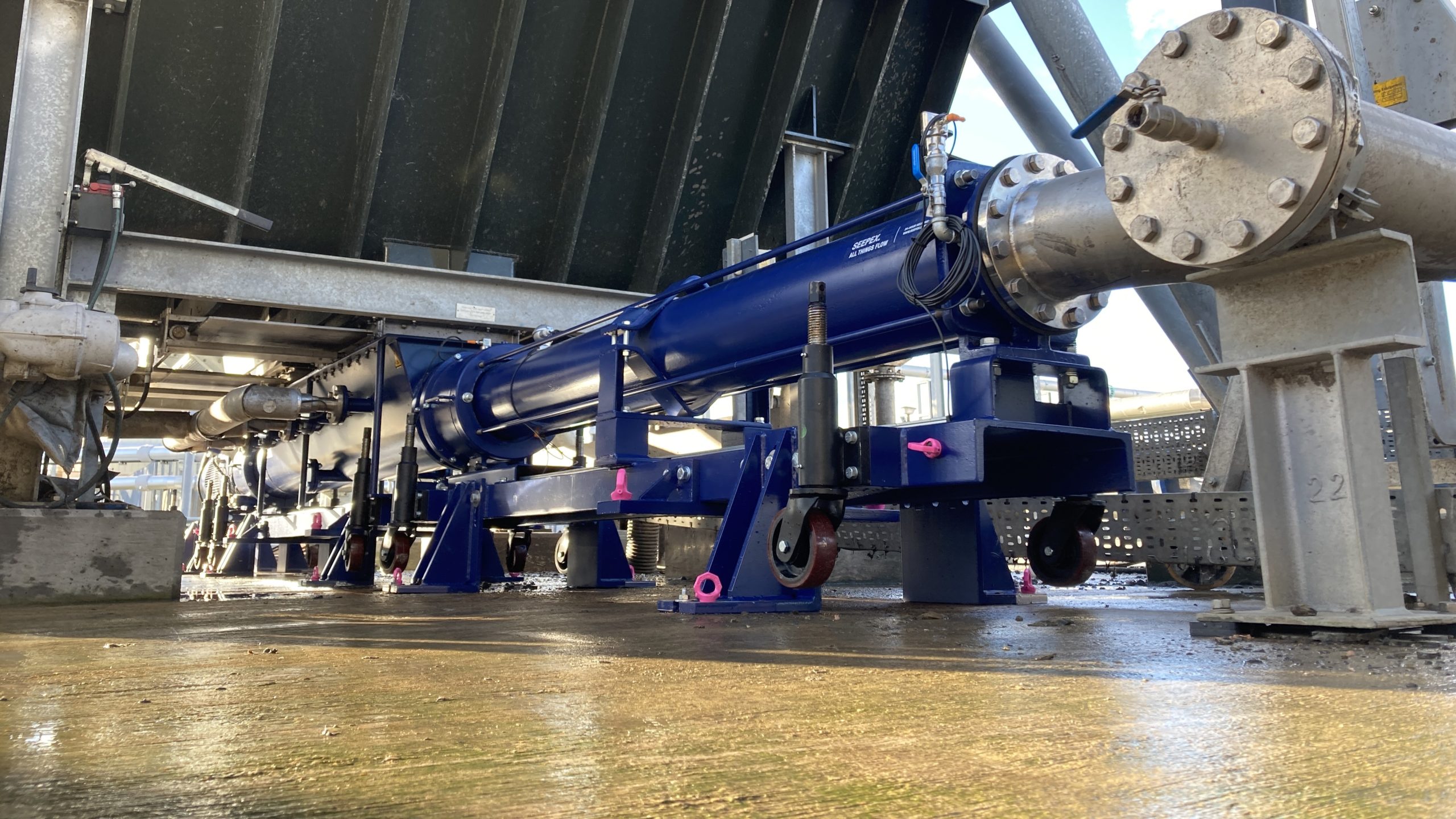 SEEPEX PC pumps installed under THP feed silos at Severn Trent's Minworth for maximum efficiency and reliability. 