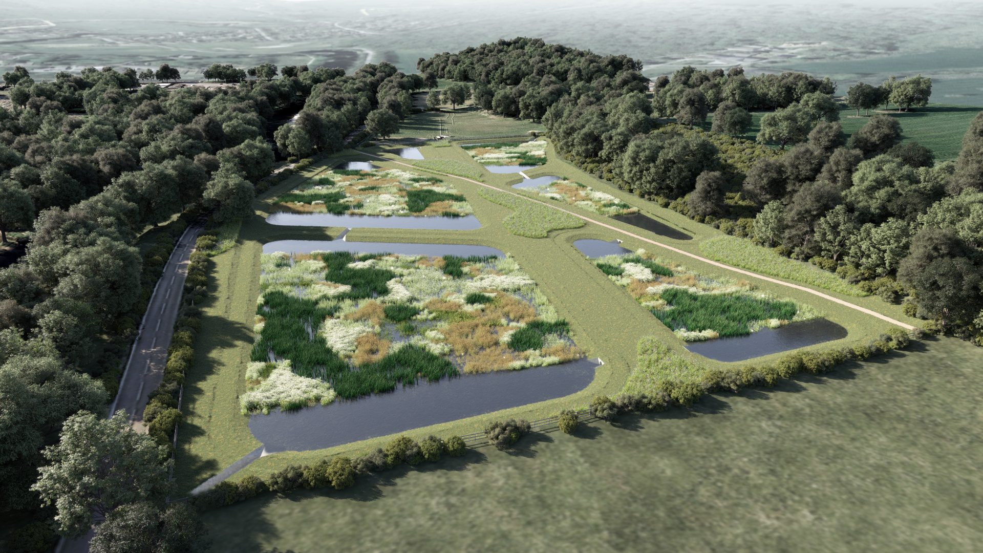 Artist impression of the new wetland in Ilkley