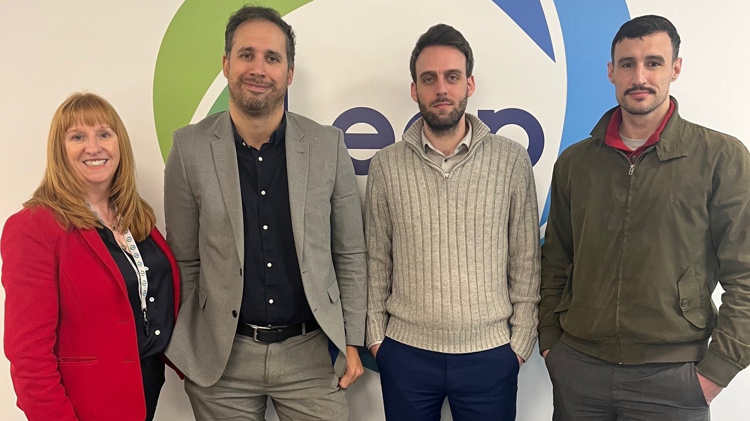 Photo caption (L-R): Mandy Meehan, Leep’s Director of Revenue Assurance and Change, Chris Mullan, Director of Customer Operations and Leep Business Analysts, Matt Liptrott and James Van Miert.