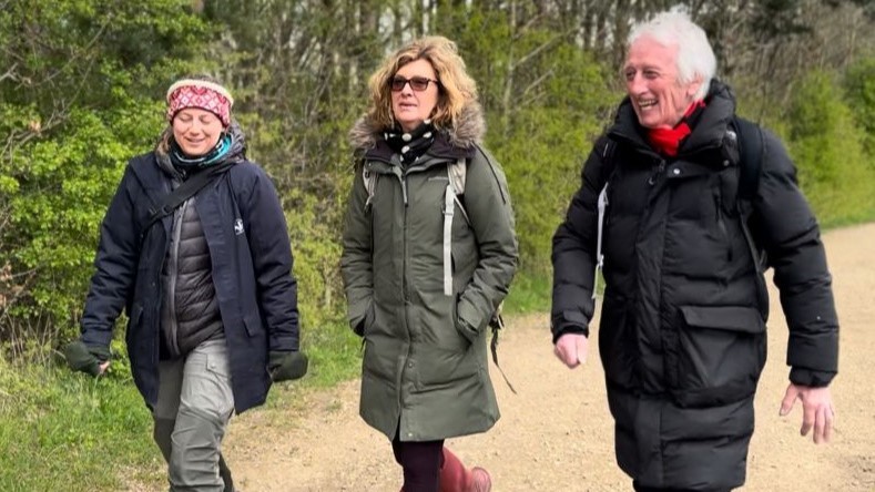 (L-R) Ruby Merriman, Durham Wildlife Trust. Joanne Couchman, Parish Councillor, Woolsington. John Littleton, Parish Councillor, Woolsington