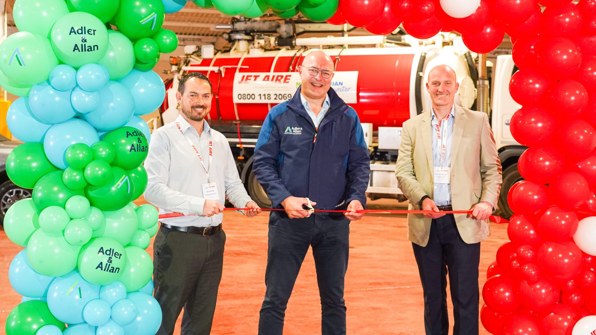 L-R Darren Pavan MD Jet Aire Henrik Pedersen CEO Adler and Allan Mike Williamson MD Adler and Allan