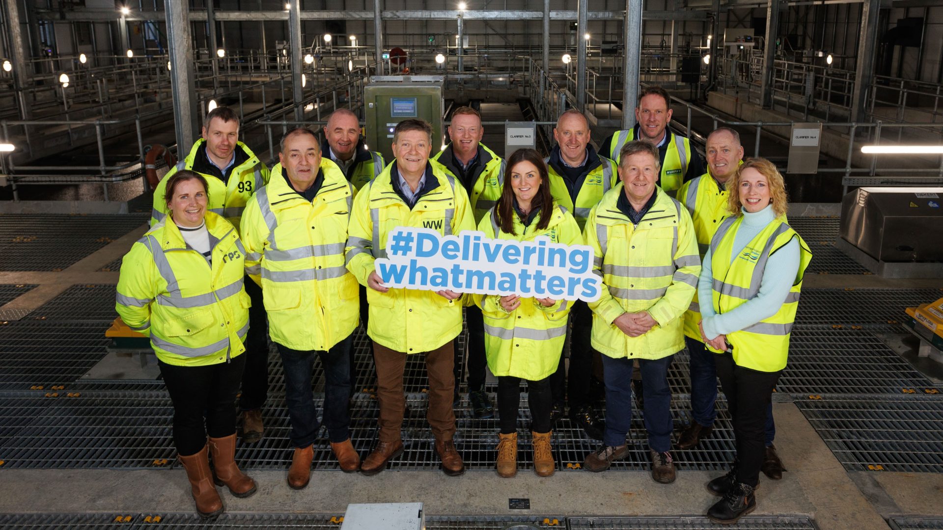 Front row: (L-R) Donnla Fisher RPS, Francis Bradley, Mark Mitchell, Eimear McDaid, Irwin Brannigan and Dymphna Gallagher (all NI Water) Back row: (L-R) Richard Alcorn (Lowry), Shaun Kelly (NI Water), Trevor Cousins, Ian Rankin (both NI Water) Shane McVerry (Murphy), and Martin Gillen NI Water.