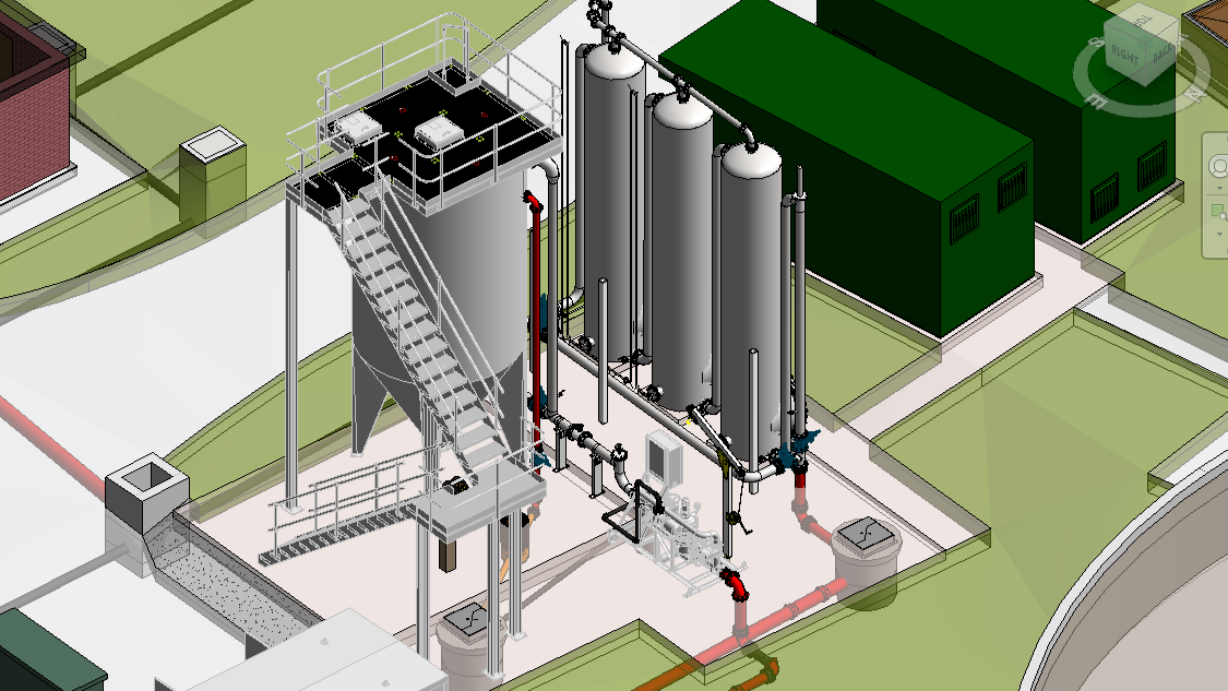 Diagram of the Ozone Wastewater Treatment plant at Frankton