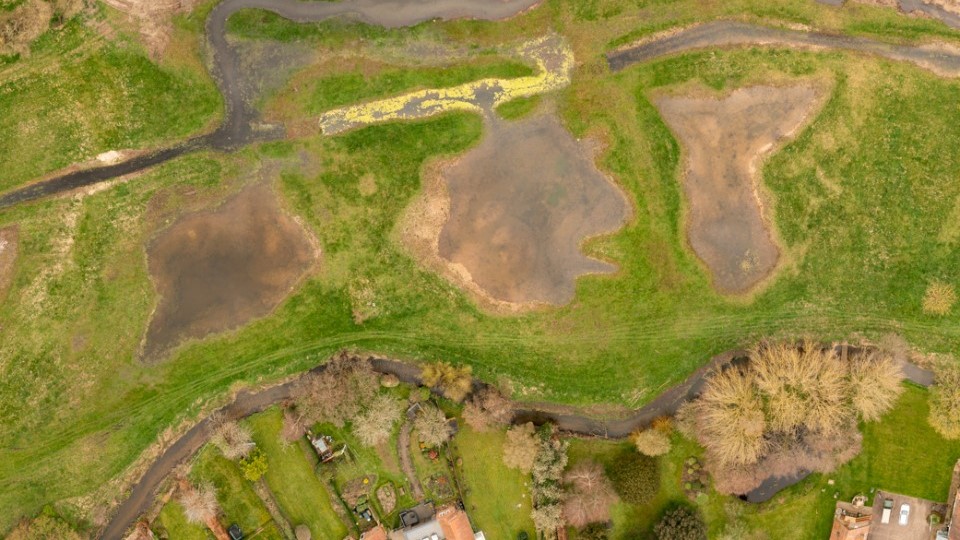 A drone shot of some of the Bayfield Wetlands. Credit: Josh Jaggard.