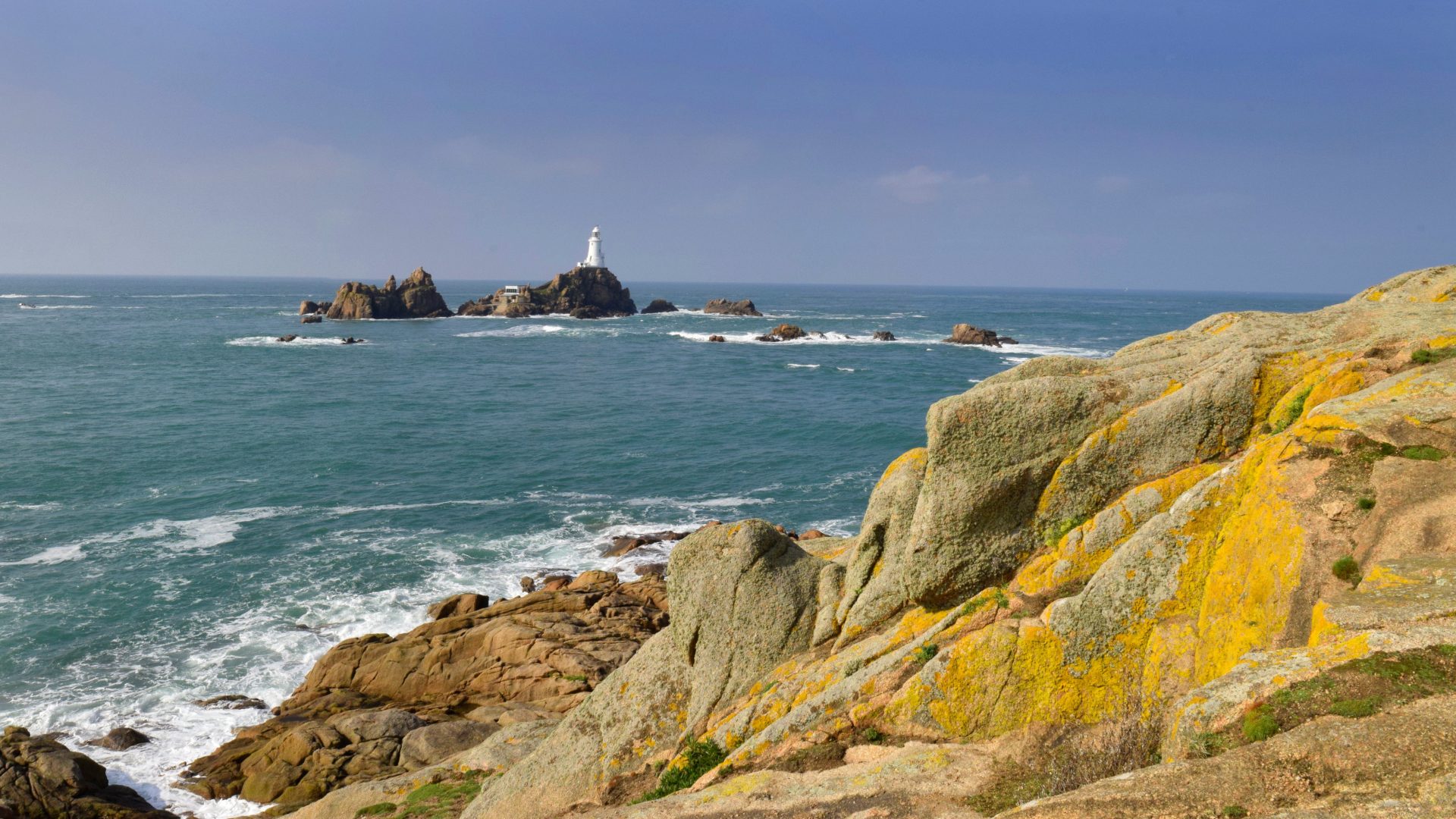 La Corbière light house on the Island of Jersey