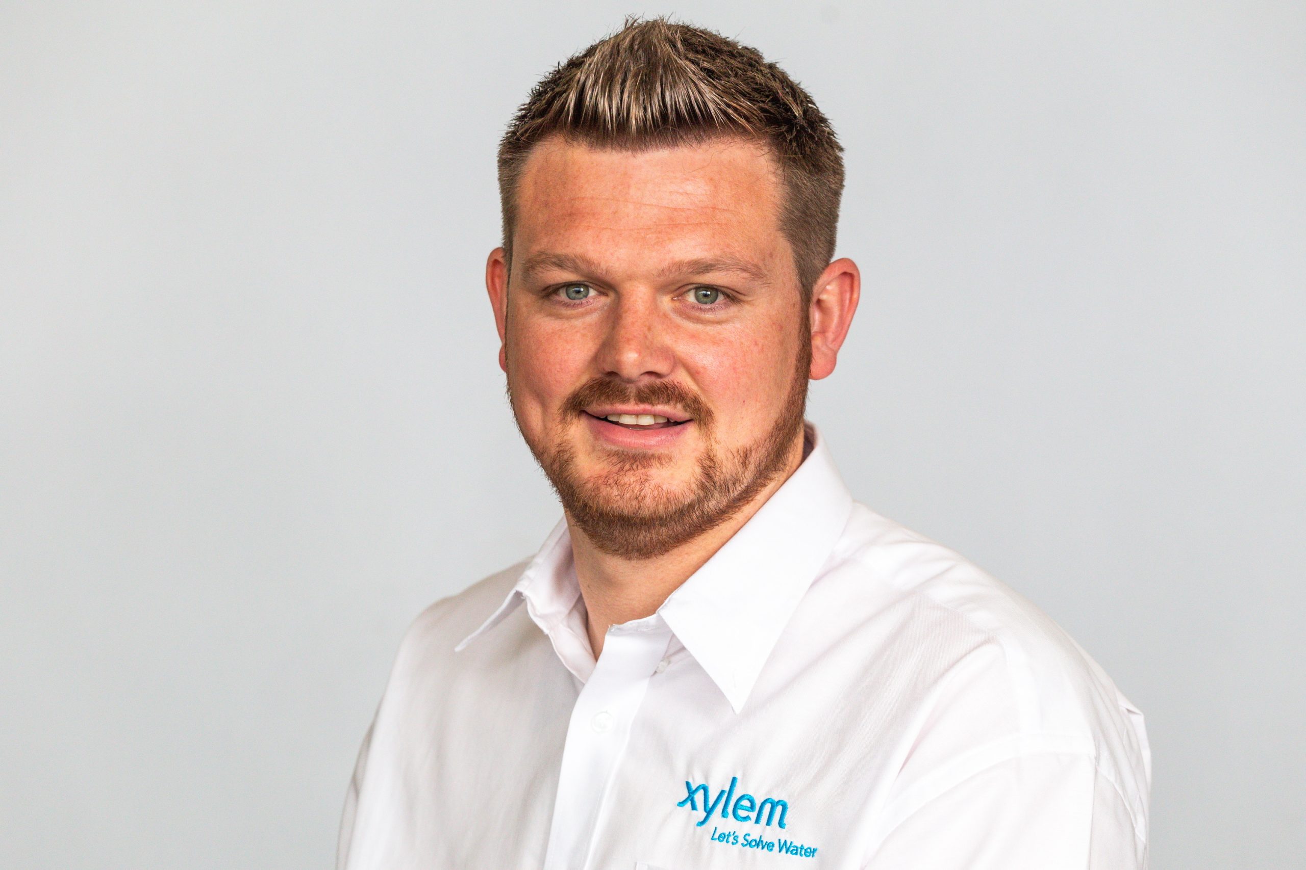 James Chapman, Business Development Manager- Environmental Solutions. Headshots of Xylem employees at Telford International Centre on May 16 2024.