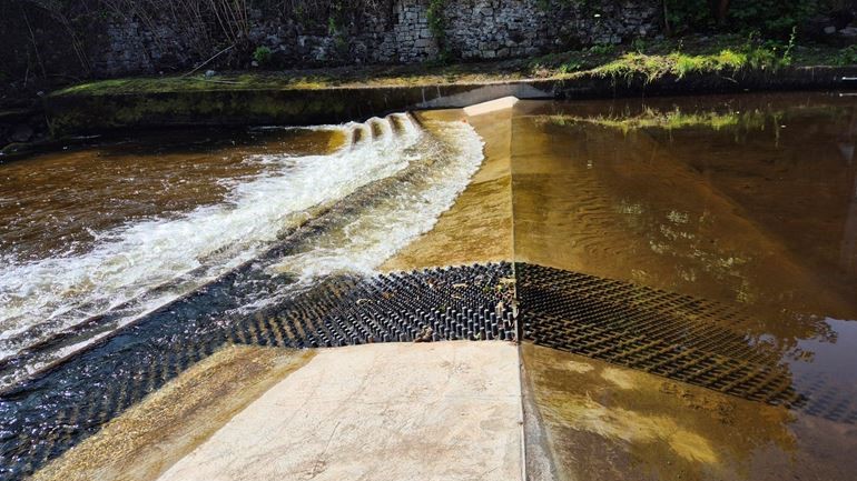 Weir across the River Taff