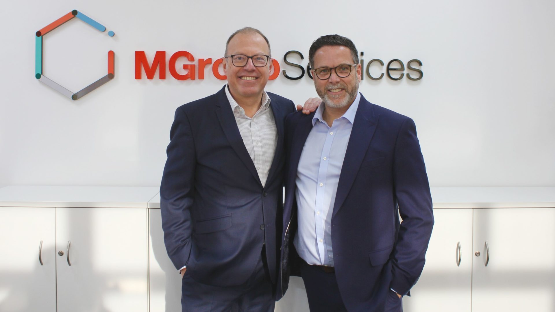 Andrew Findlay, Chief Executive of M Group Services and Robin Whitehead, Chief Executive of BGEN Ltd