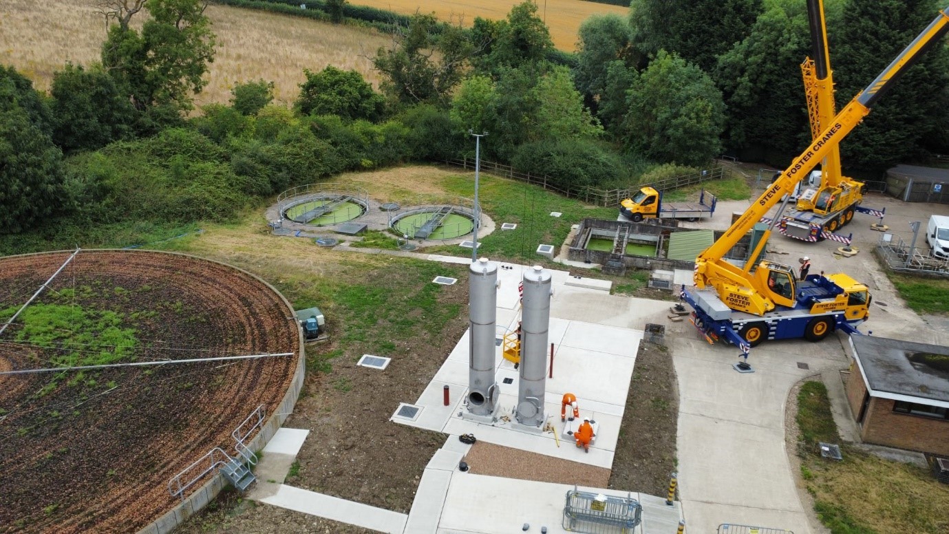 The new micropollutant removal plant at Frankton under construction 