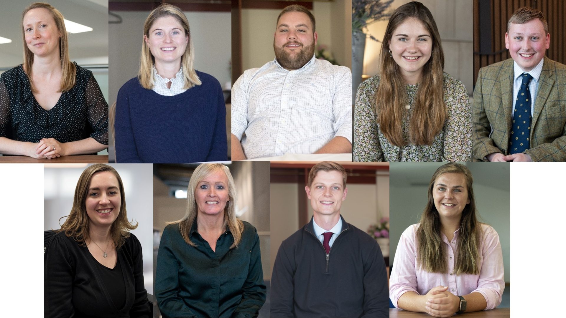 Top (L-R) - Joanne, Kate, James, Charlotte, William. Bottom (L-R) - Louise, Helen, Rory, Abi