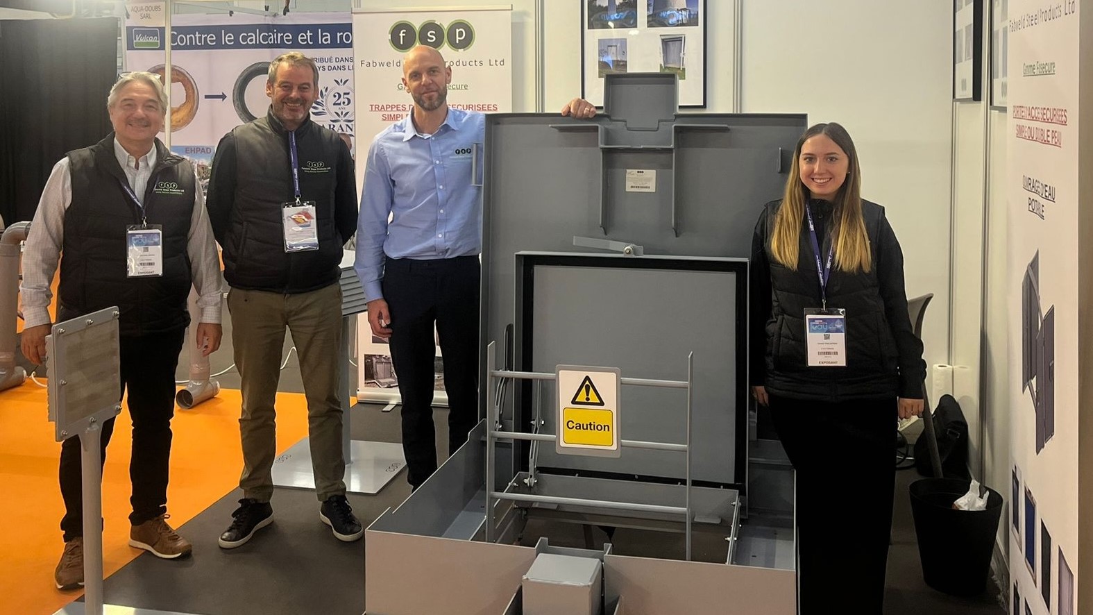 Members of the Midlands-based FSP team joined FSP’s French partners at the Carrefour des Gestions Durables de l'Eau industry event in Dijon (l-r) Fréderic Vonlanthen, FSP Chairman, Richard Hilton, managing director Wayne Carter with Clotilde Vonlanthen.