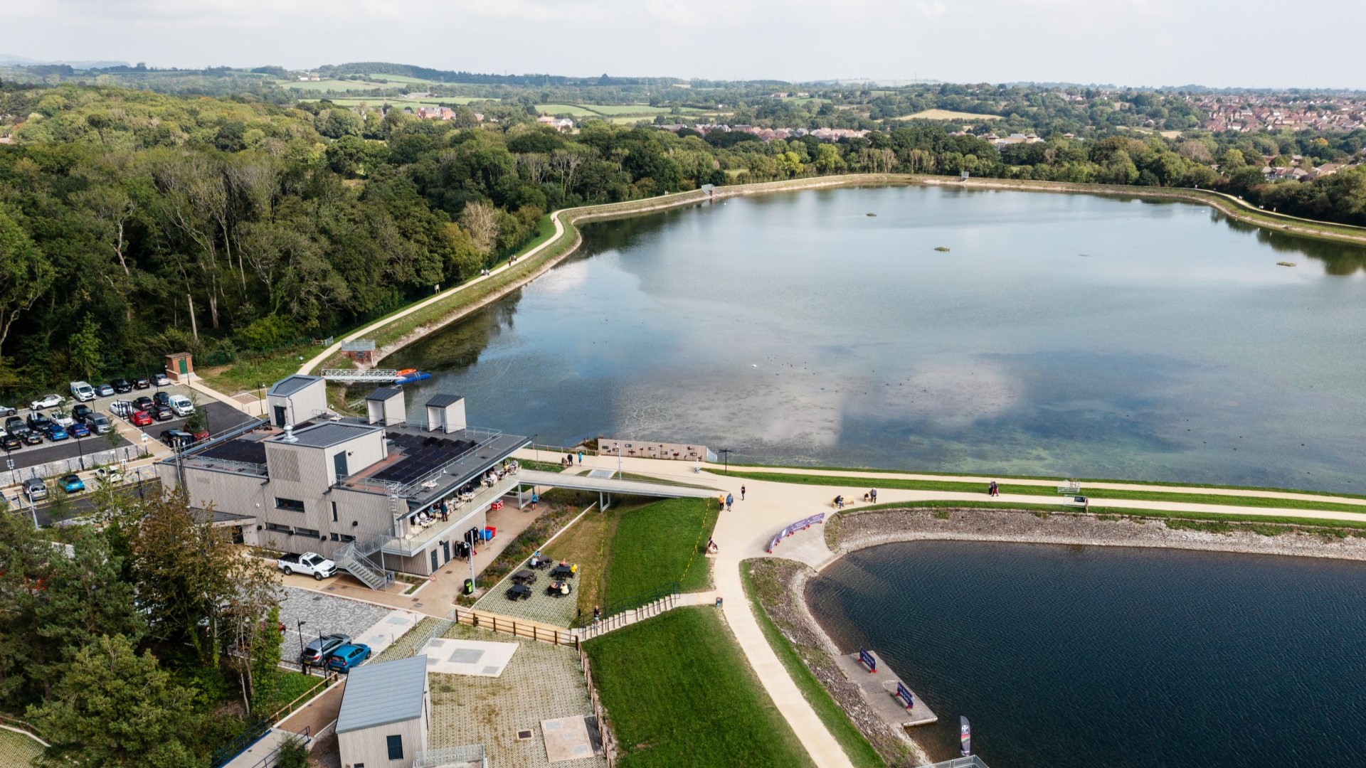 Lisvane & Llanishen Reservoirs aerial. (c) Rebecca@rebeccanoakes.com 