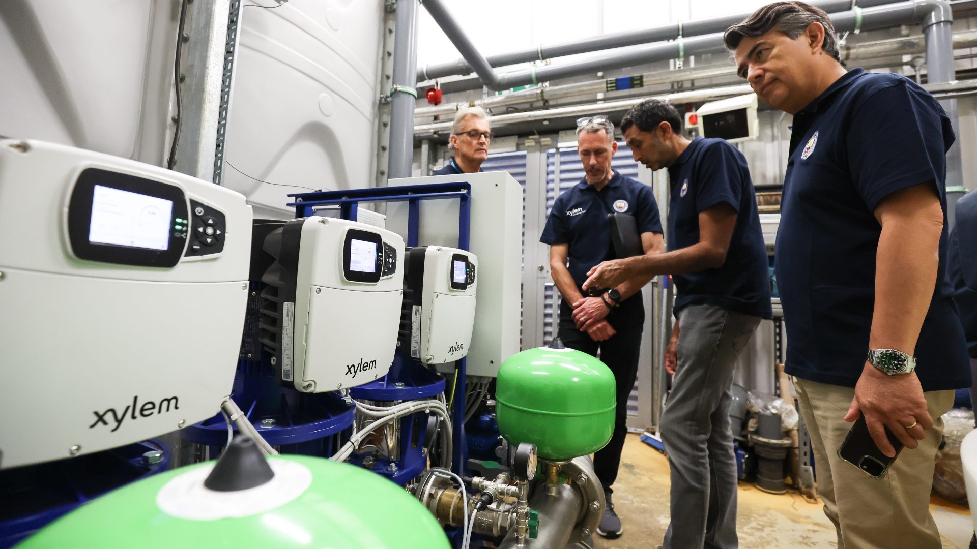 Xylem employees and water technology solutions at the City Football Academy