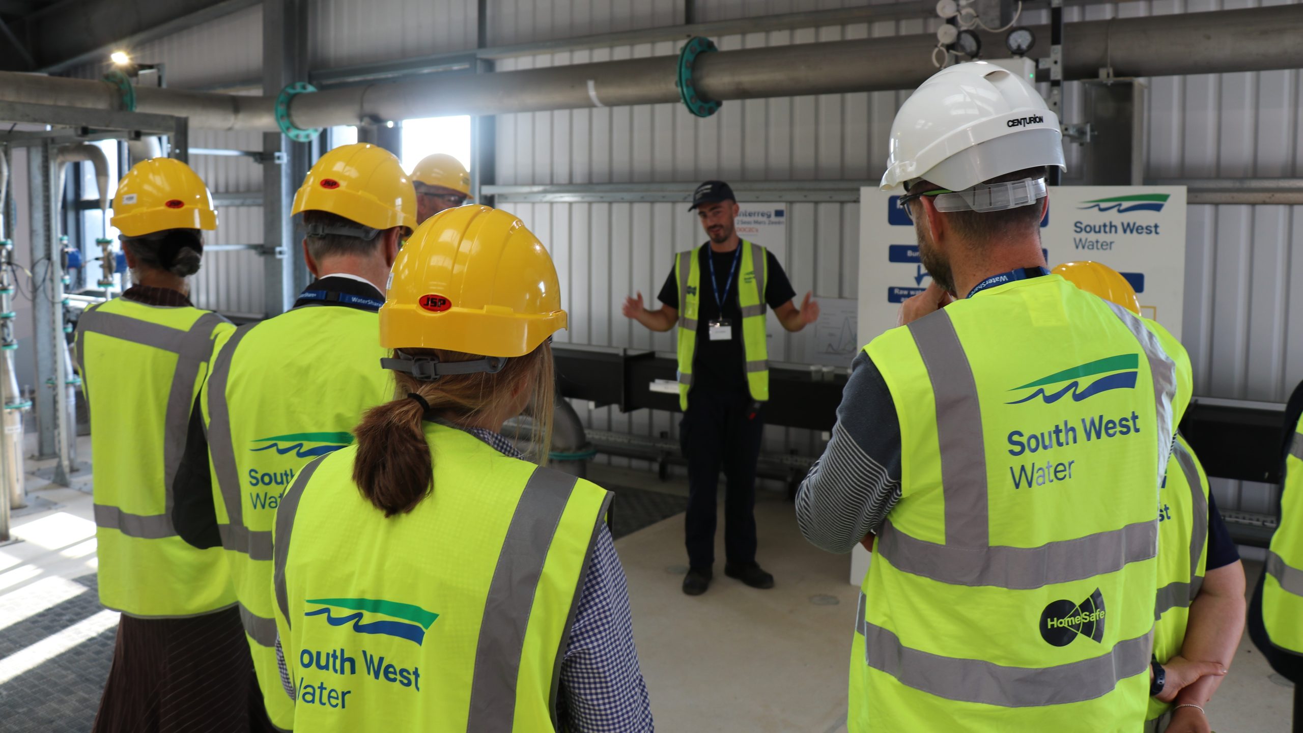 Customer tour of Mayflower treatment works