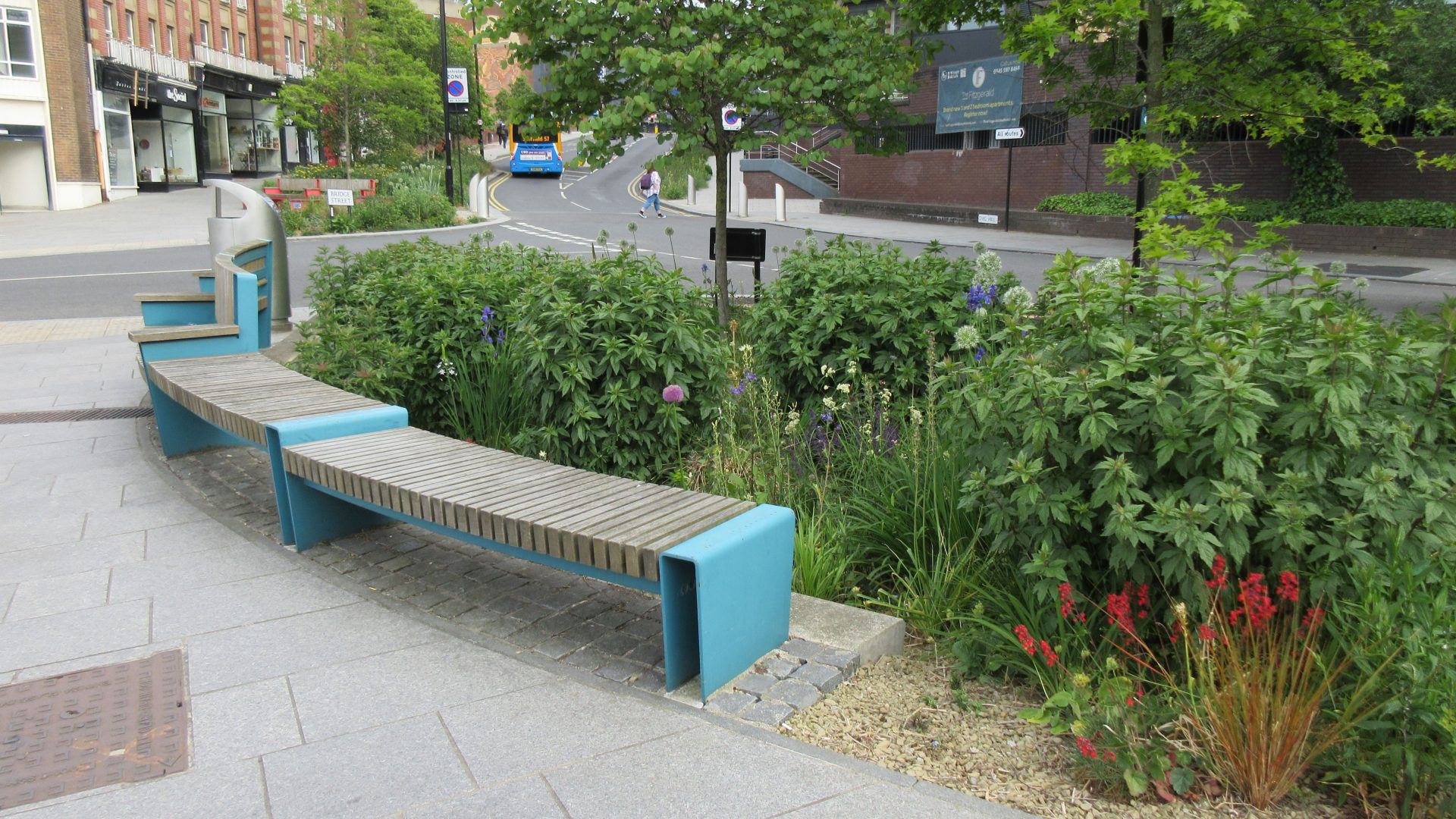 Retrofit SuDS in the Sheffield Grey-to-Green scheme - photo credit - Stormwater Shepherds UK