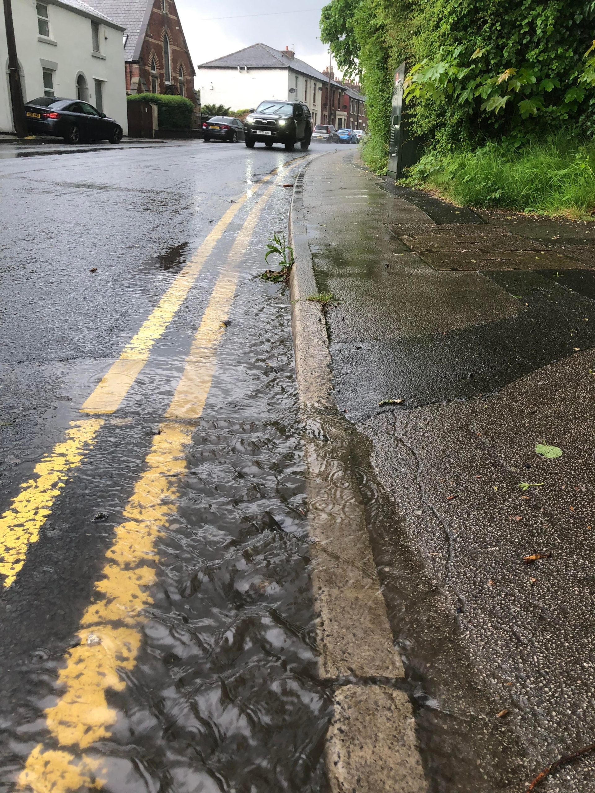 Heavy rain causing stormwater runoff - Stormwater Shepherds UK 