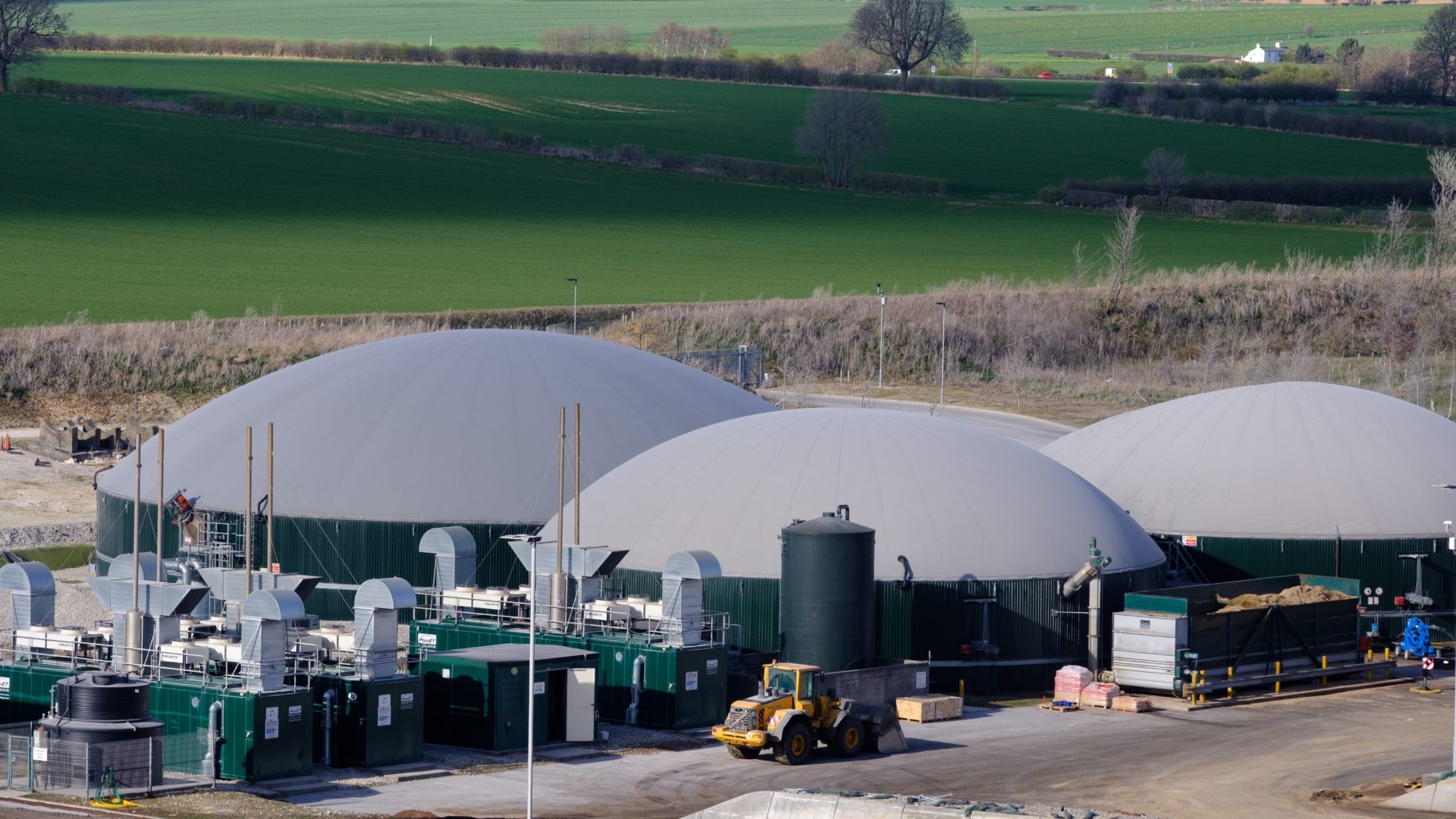 The main Singlton Birch 2MW site which has three 2800m3 digesters