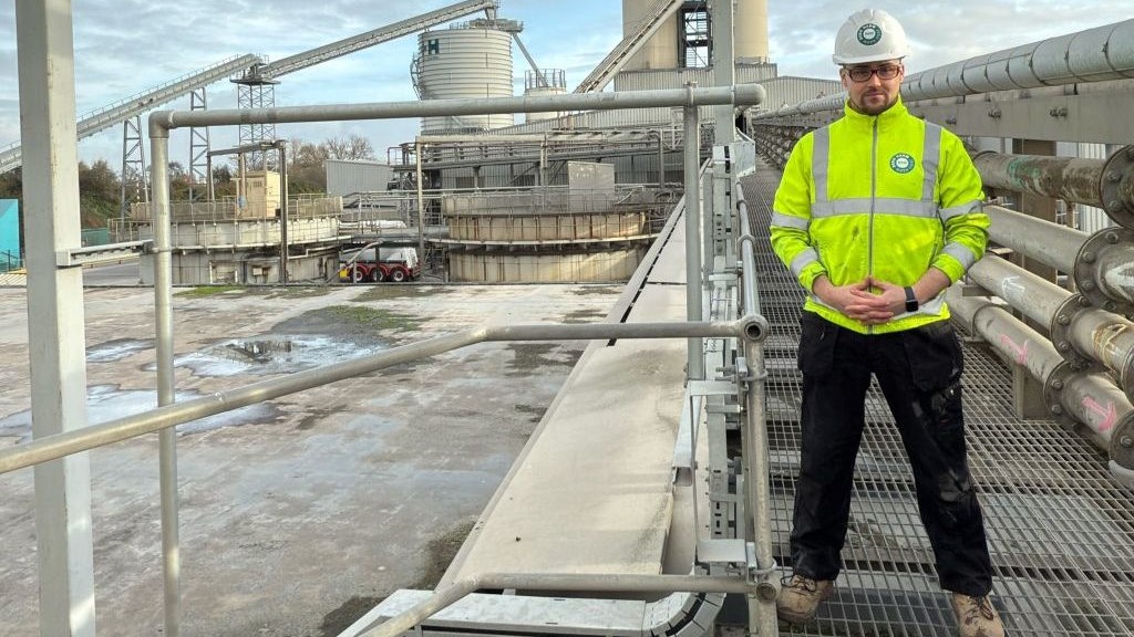 AMRC Training Centre apprentice, Alex Whinfrey- Gibson, pictured at H+H Pollington site.