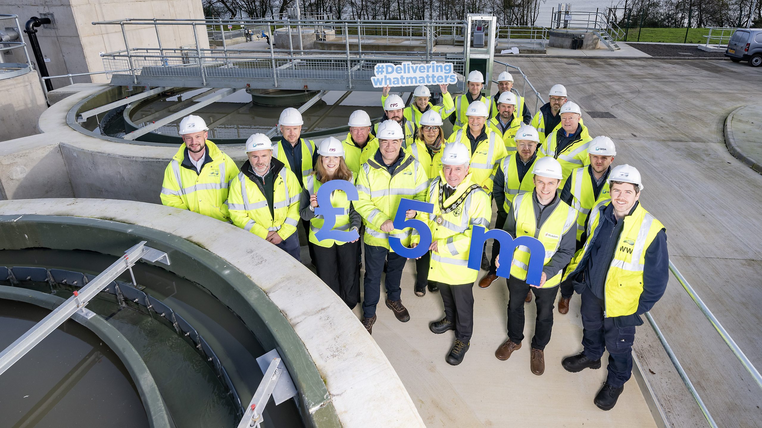 The NI Water Project Team mark the completion of Ballyronan Wastewater Treatment Works.