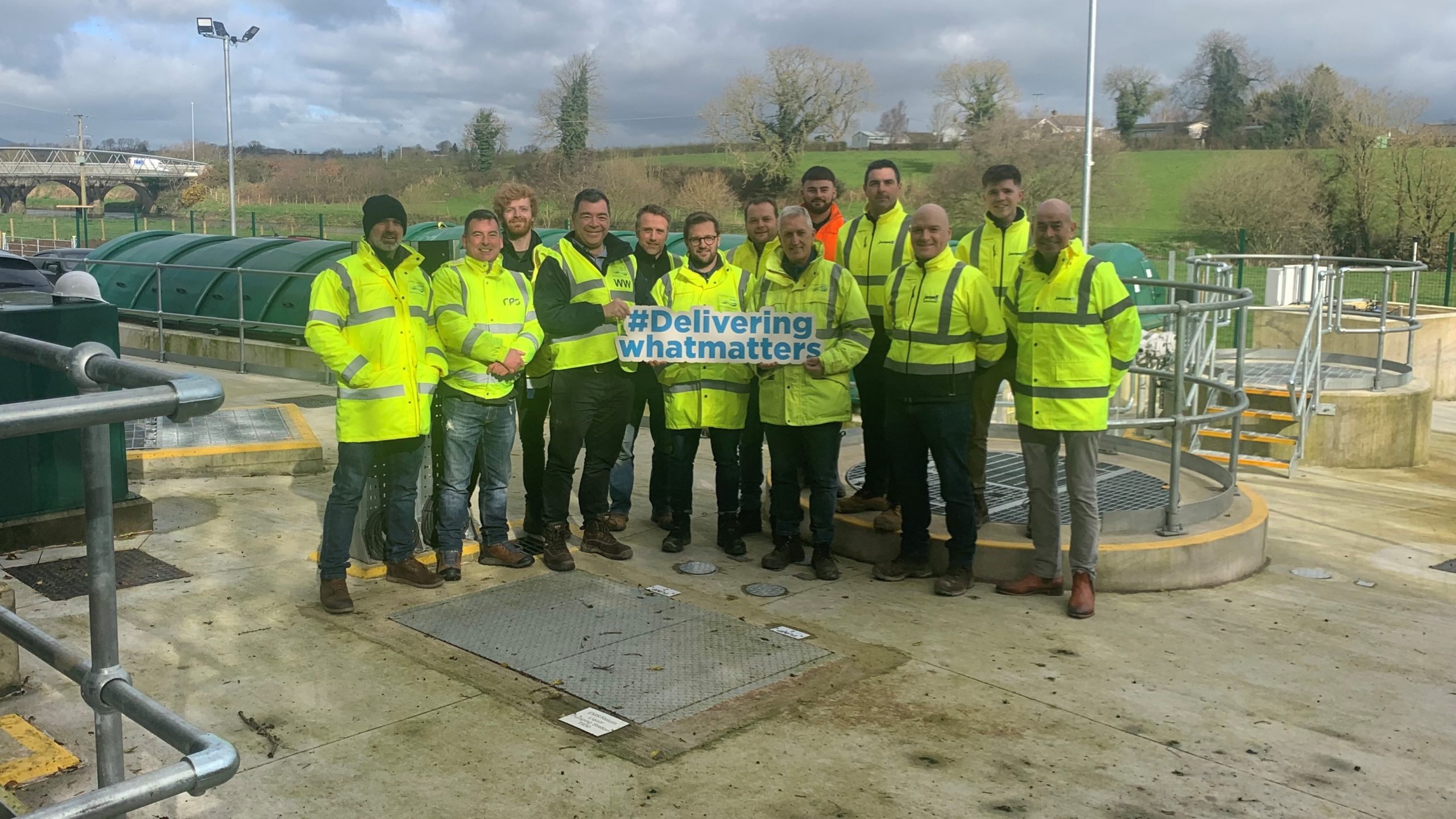 NI Water Derrychrin Project Team: A nearby Wastewater Treatment Works at Derrychrin was also recently completed.