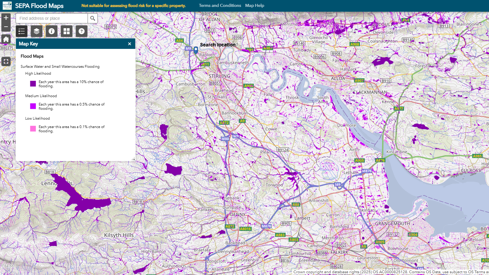 SEPA's Flood Map